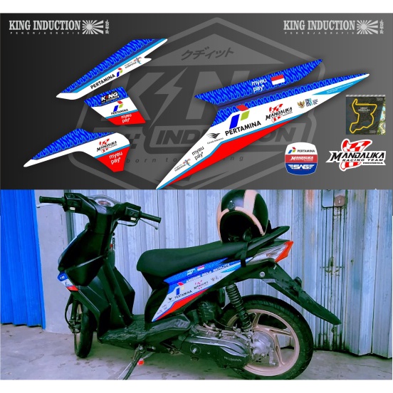 striping BEAT KARBU Mandalika Racing Team  variasi - setriping striping beat karbu variasi murah