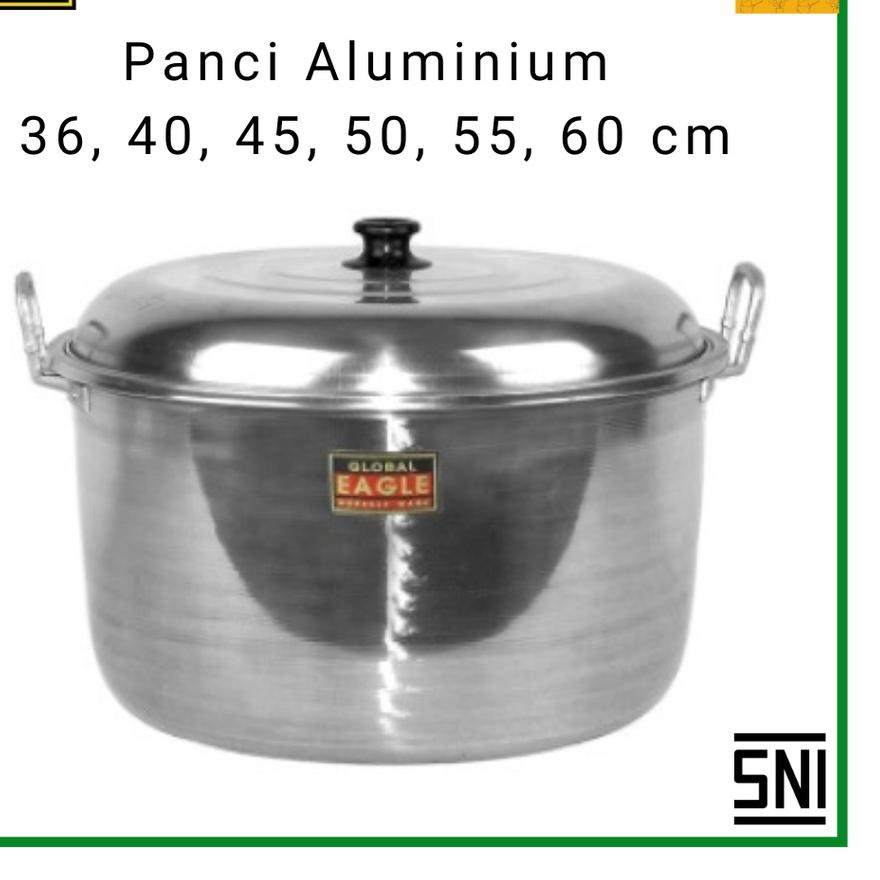 ❅ Panci Besar 36 40 45 50 CM Aluminium Global Eagle / Panci Kuah Besar / Panci Sayur / Panci Masak A