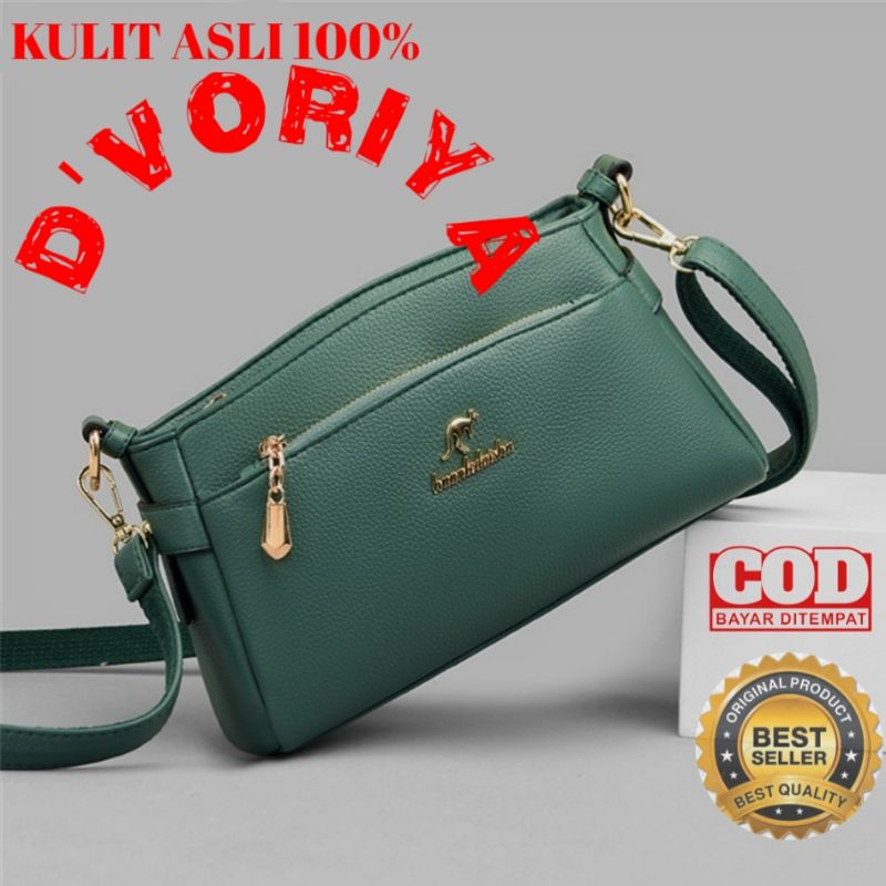 tas wanita kulit asli murah selempang bahu top handle pinggang