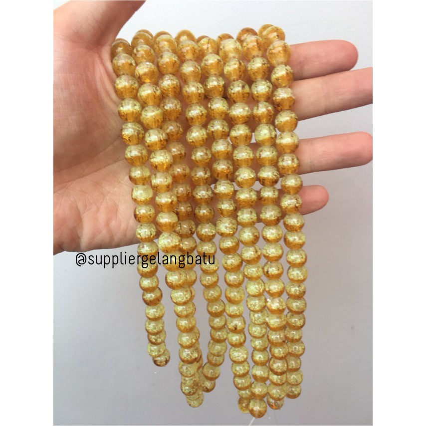 kristal GID YELLOW 10mm glow in the dark fosfor KUNING premium crystal aksesoris fashionita model