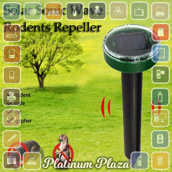 Chaser Pengusir Tikus Ultrasonic Solar Power untuk Kebun Taman - HR-533 - Green`HPM7TS-