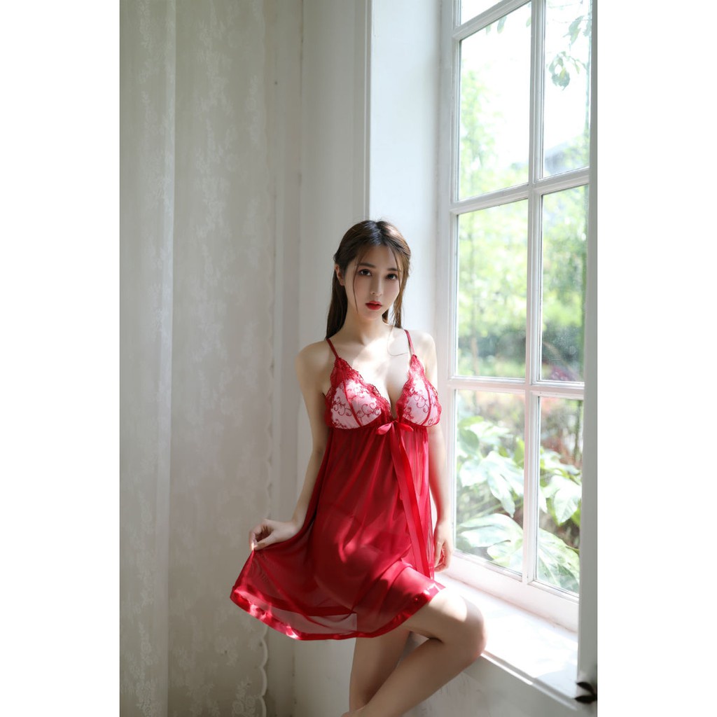 【 Bra Mall 】BM-300 Lingerie Babydoll Transparent Chest