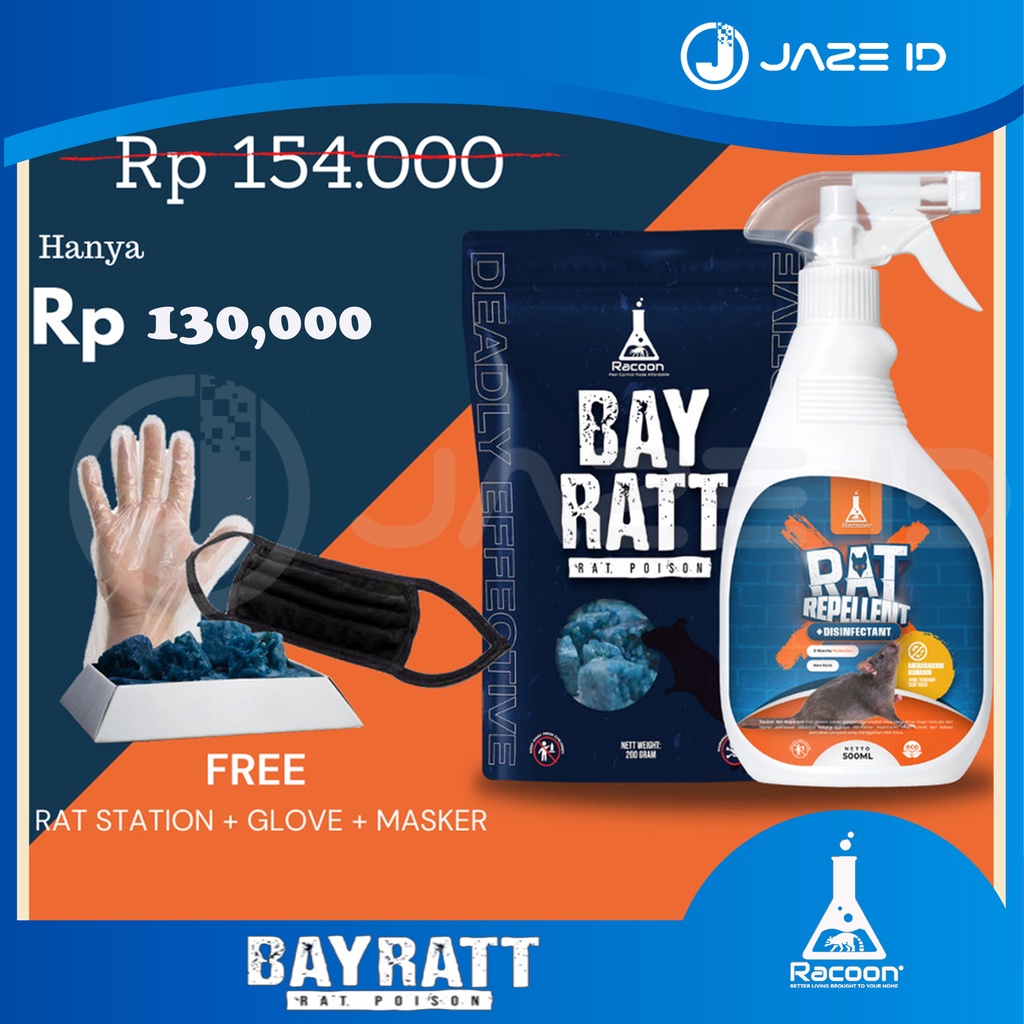 Racoon Racun Tikus BAYRATT dan Cairan Pengusir Tikus Rat Repellent
