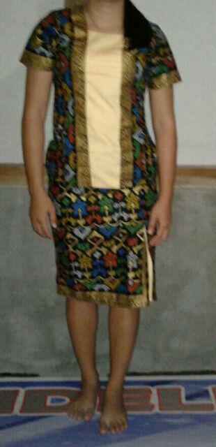 Sarimbit/ Couple Batik Rok N Blus Wanita Span Pendek Mentari Prodo Hitam