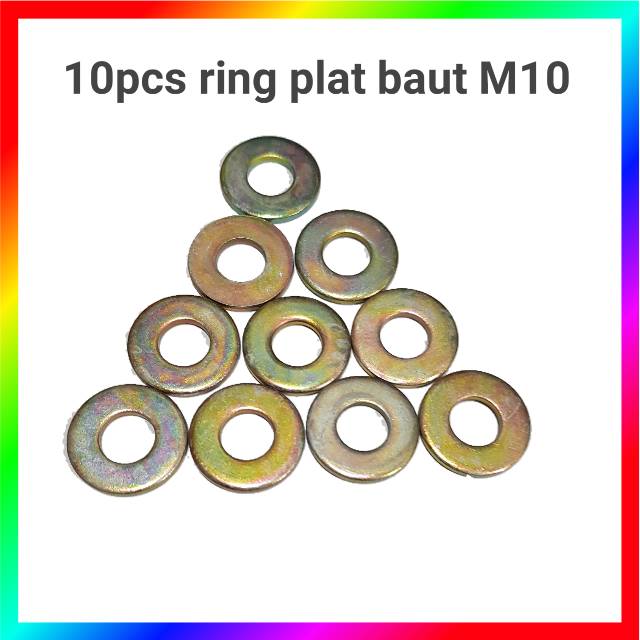 10pcs ring plat baut M10