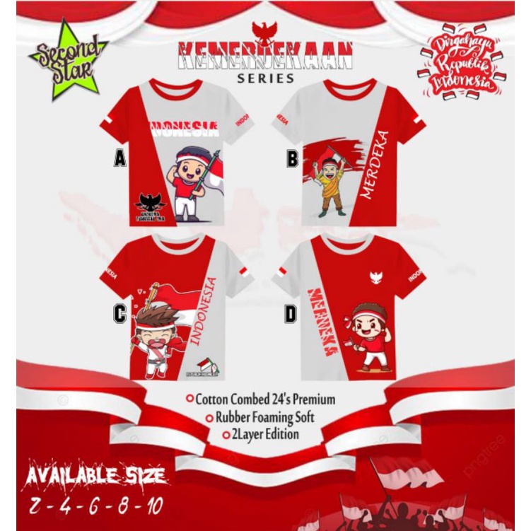Kaos Kemerdekaan Second Star Boys