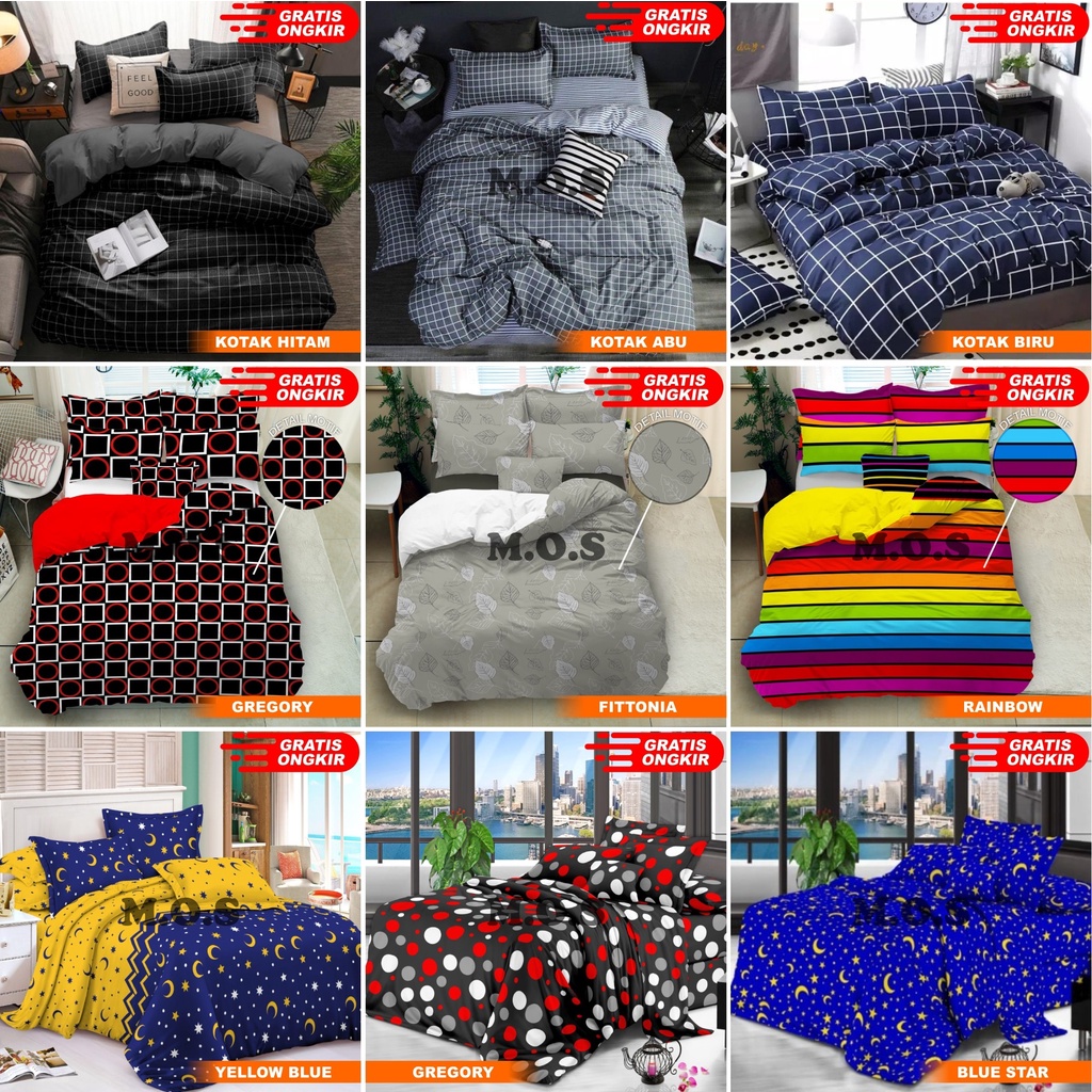 Sprei Homemade Ukuran 180x200 160x200 120x200 90x200 Abstrak Minimalis Kotak Hitam Aesthetic 1 2 3 4