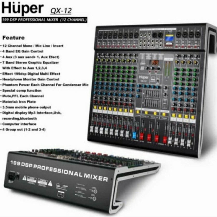 Mixer Audio Huper QX12 / Huper QX 12 / Huper QX-12 Original 12 Channel