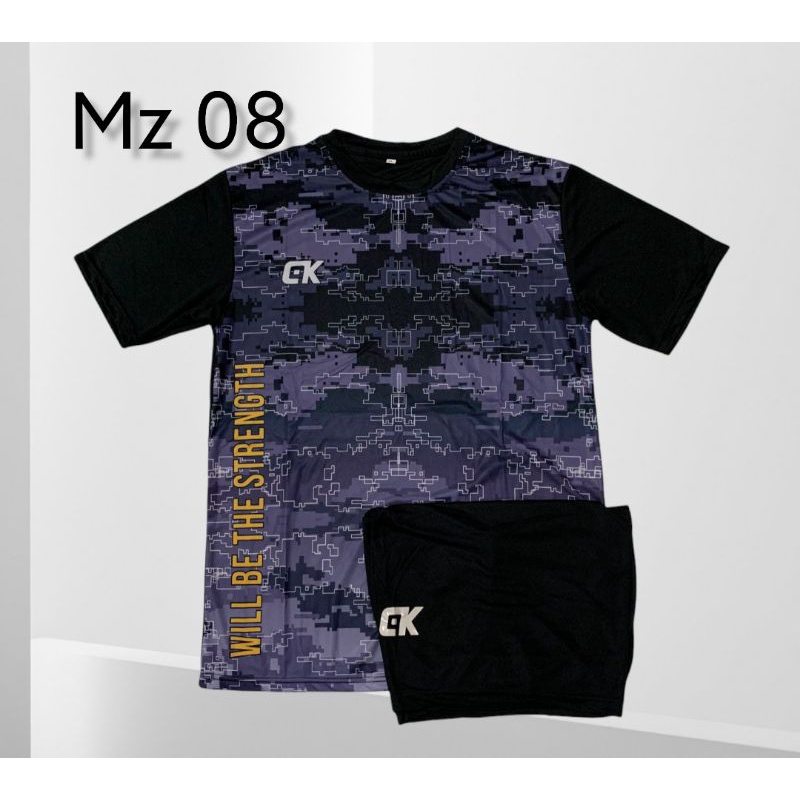 1set Pakaian Olahraga Dewasa M L XL.Baju & Stelan Baju Voly Pria Dewasa Bahan Printing.Baju Voli Miz