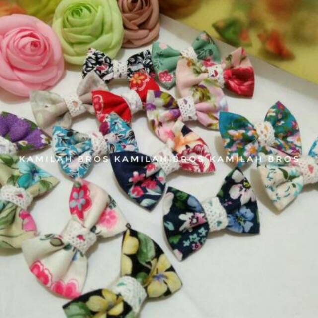 Pita mini motif bunga shabby