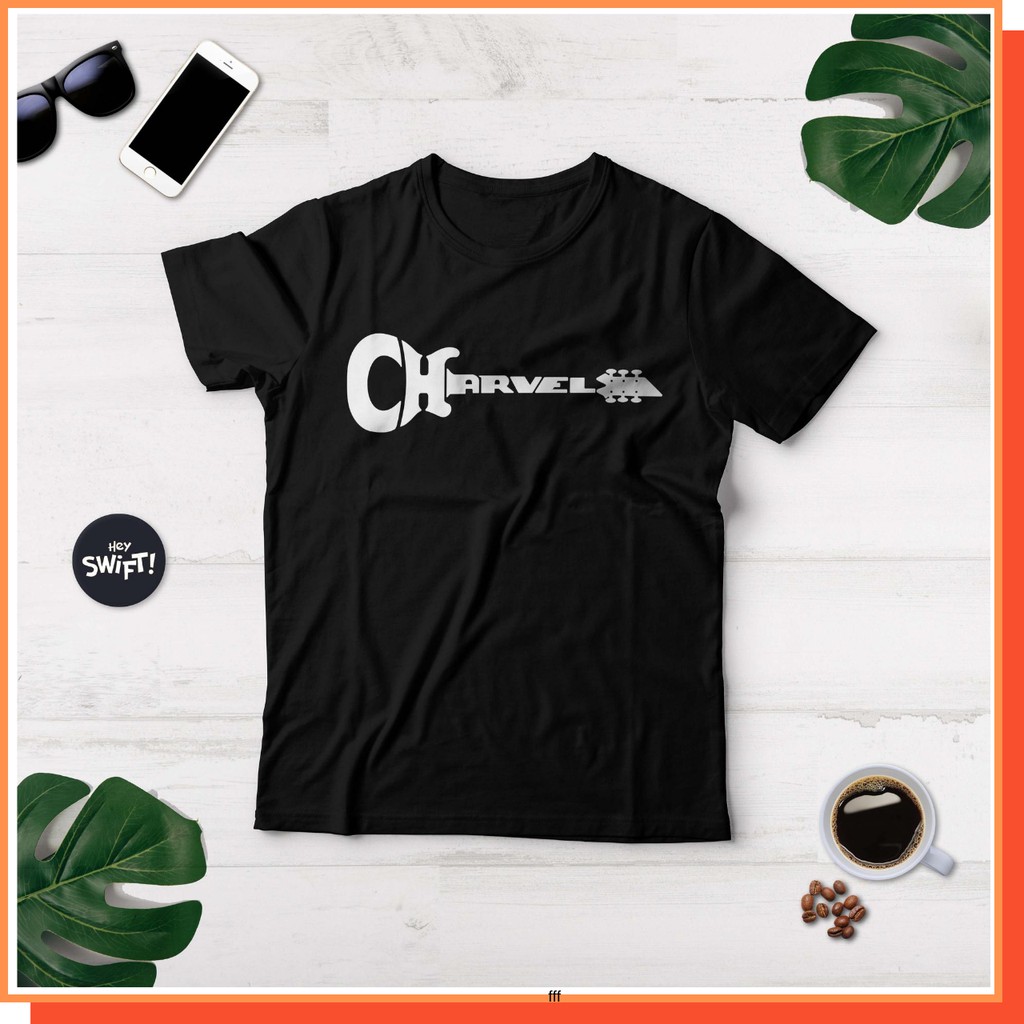 Kaos T-Shirt CHARVEL GUITAR LOGO GITAR  Cotton Combed 30S Standar Distro