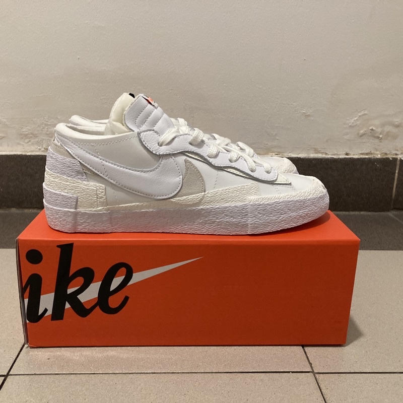 nike blazer x sacai white