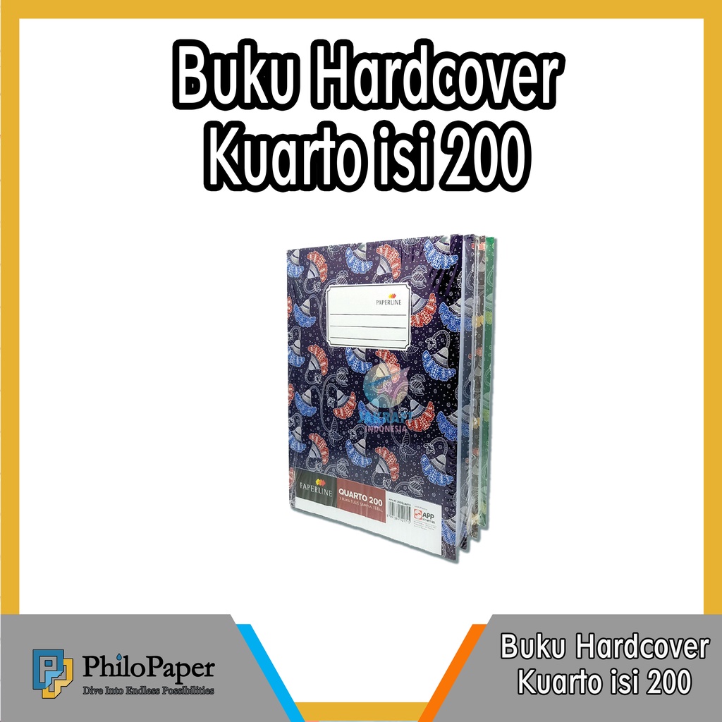 

ATK ~ Buku Hardcover Kuarto isi 200 / Hard cover Ukuran Buku Tulis / Buku Catatan Kover Keras