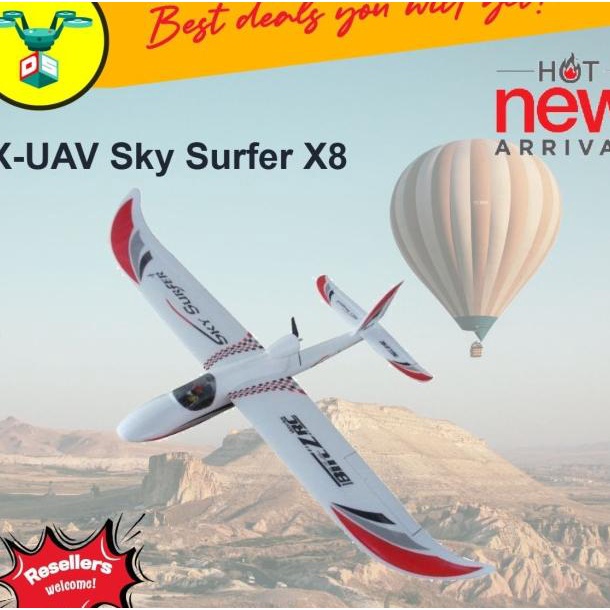 SKY SURFER X8 WINGSPAN 1400MM EPO FOAM SKYSURFER X8 X-UAV RC PESAWAT