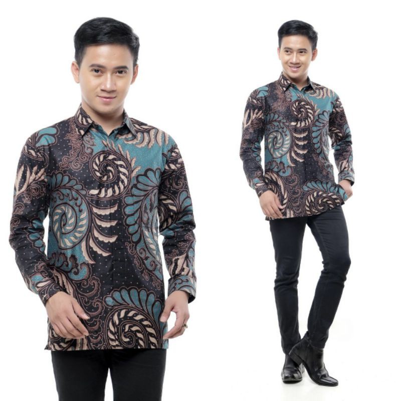 COUPLE BATIK TUNIK KEMEJA EMHABATIK BATIK TERLARIS-Kemeja puserijo