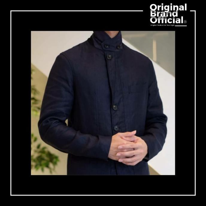 Siapkirim_Produk Massimo Dutti Jacket Navy Linen Original