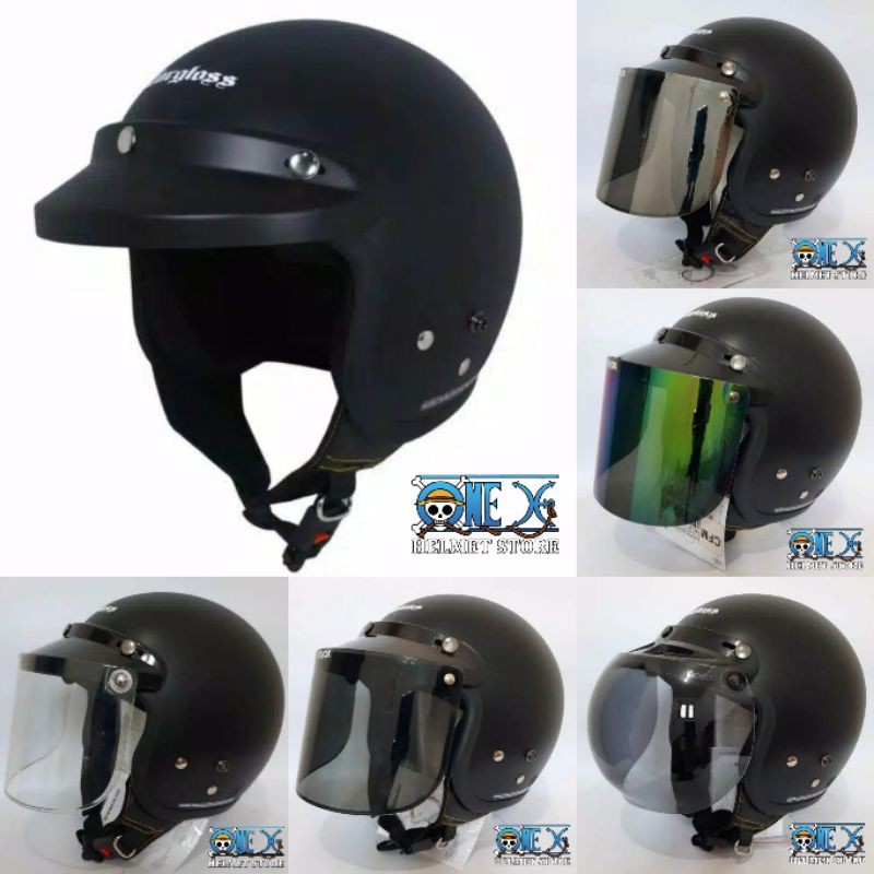 HELM  CARGLOSS CFM BLACK DOFF/HITAM DOP ORIGINAL