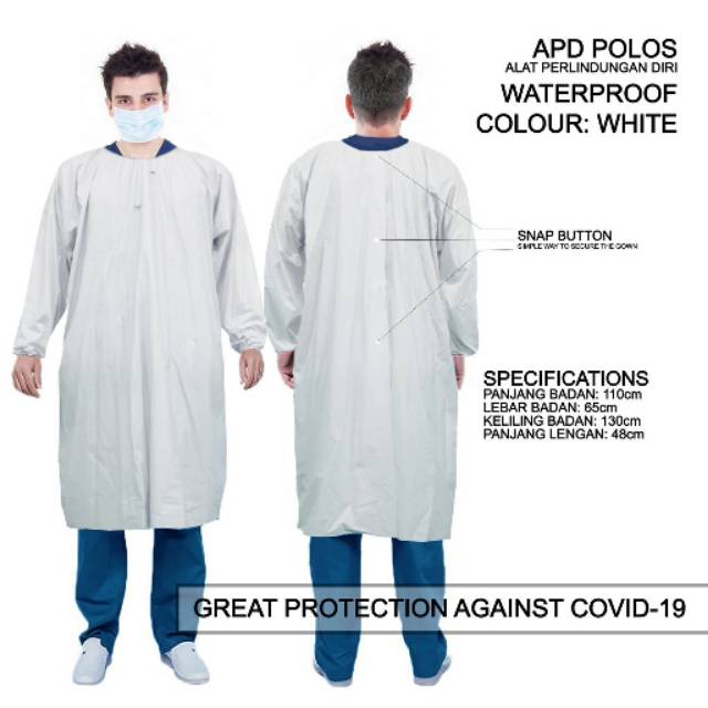 Surgical Gown Jubah Gaun Operasi Baju APD Reusable Surgical Gown Jubah Gaun Operasi Baju APD Reusable