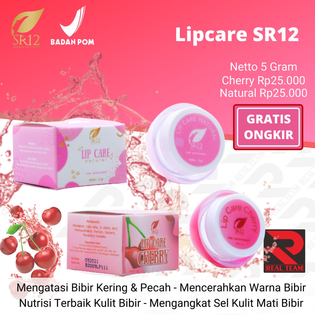 LIP CARE SR12 LIPCARE BIBIR PECAH LIP BALM PELEMBAB BIBIR