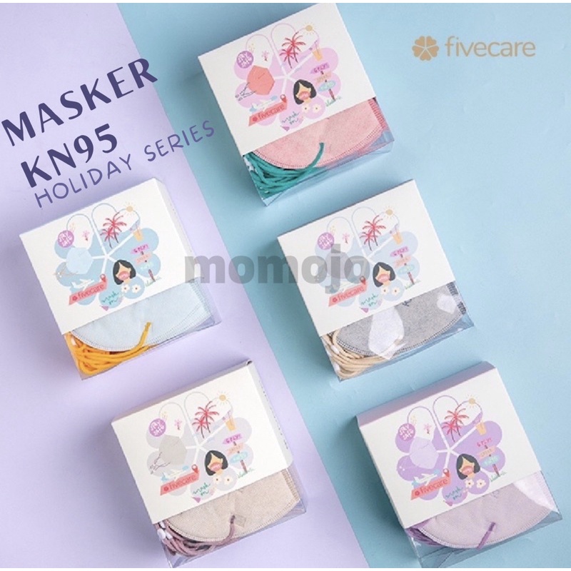 FIVECARE Masker KN95 Holiday Series 6 Ply Mask with Adjustable Earloop Strap