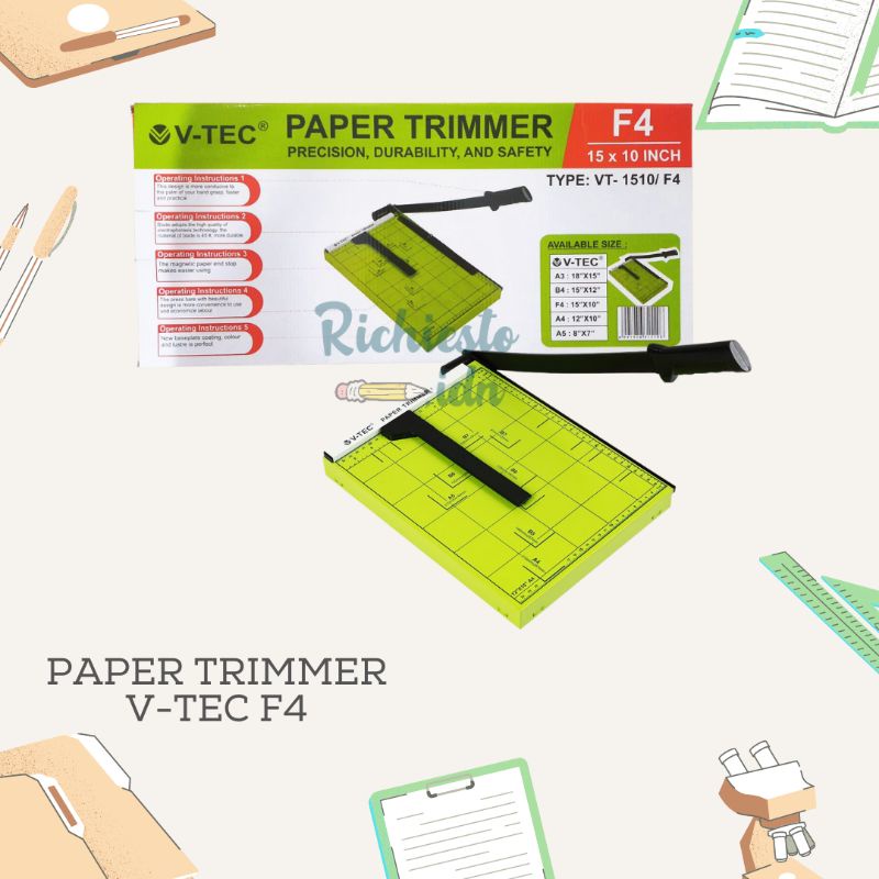 

Alat Pemotong Kertas Folio/F4/Paper Trimmer/Paper Cutter VT-1510