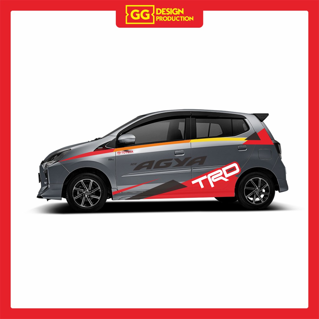 stiker cutting mobil toyota new agya trd | stiker mobil agya | mobil agya | aksesoris agya | mobil a