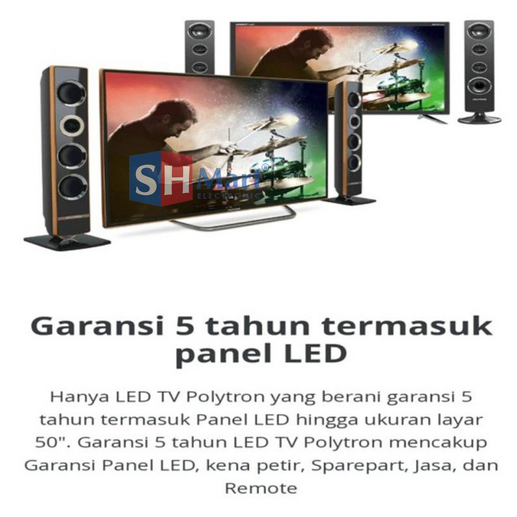 TV POLYTRON 32 INCH DIGITAL DVB T2 PLD-32TV0755 / PLD-32V1855 GARANSI RESMI