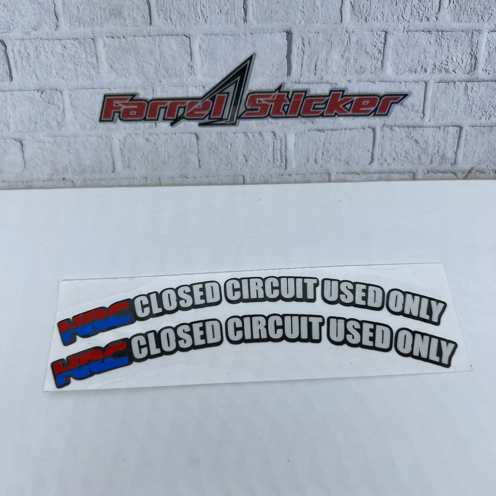 stiker velg sticker hrc closed circuit used only