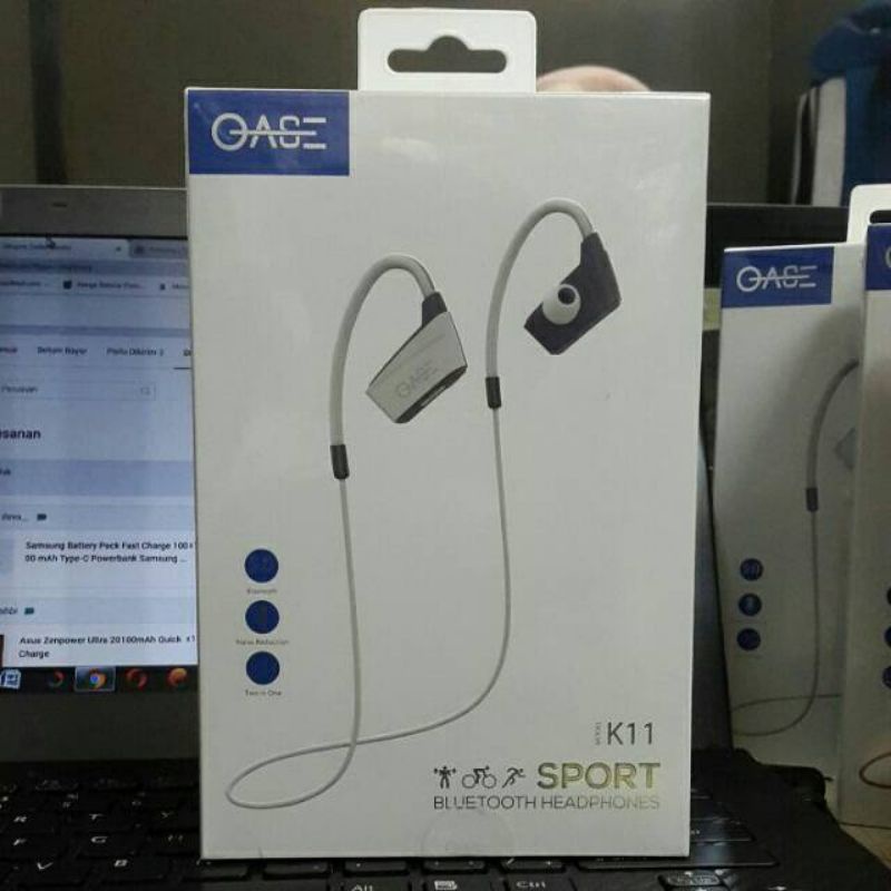 Headset Oase K11 Bluetooth Sport Earphone Original