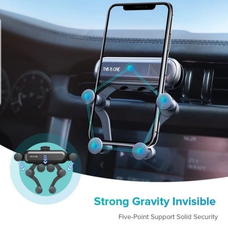 Phone Holder Mobil Dudukan Ponsel Jepit Ventilasi Ac Car Gps Maps stand air