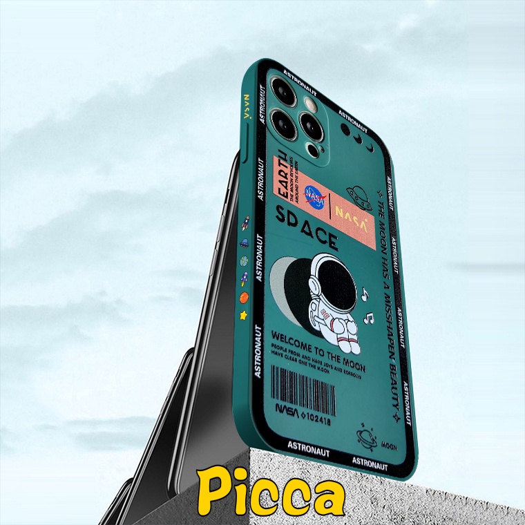 Soft Case Motif Print Kartun NASA Untuk IPhone 7 8 Plus 11 12 13 Pro Max X XS Max XR 6 6s Plus SE 2020