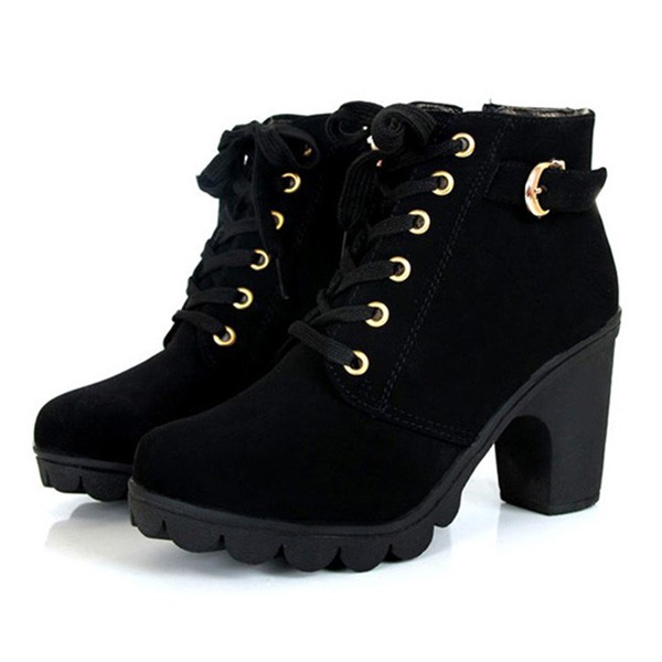 suede high heel ankle boots