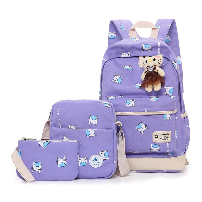 TAS RANSEL SEKOLAH ANAK MULTIFUNGSI MOSTER SET / RANSEL SEKOLAH / RANSEL ANAK PEREMPUAN