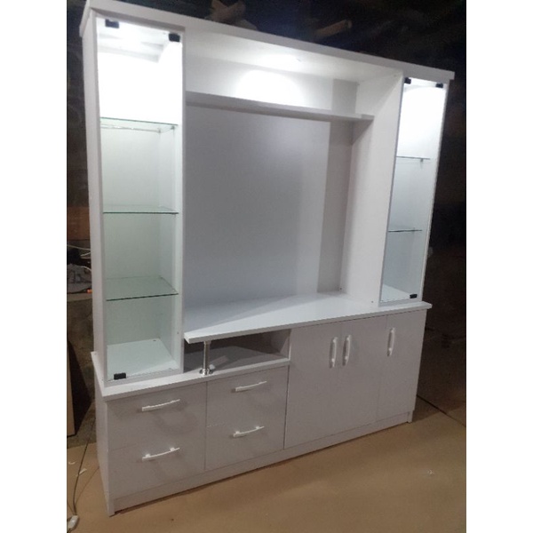 LEMARI TV PAJANGAN PUTIH MINIMALIS