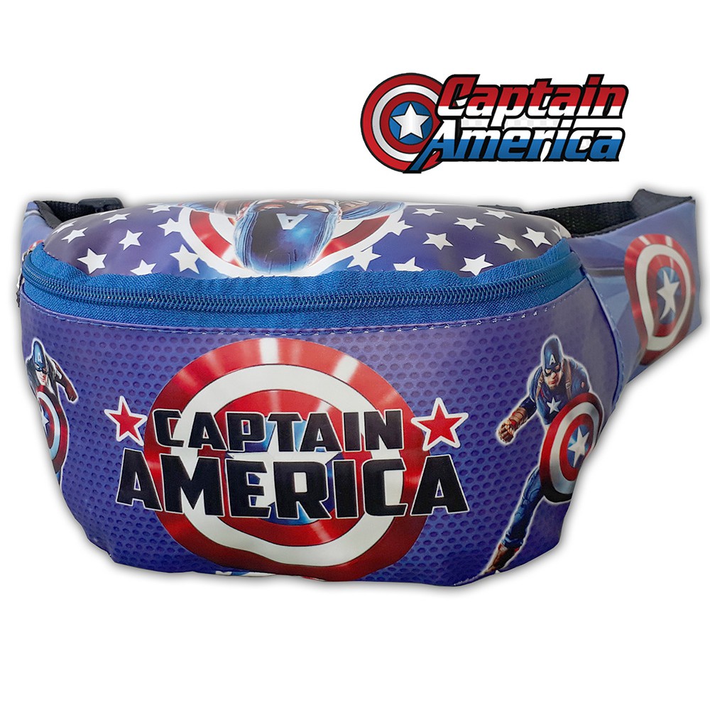 Waistbag Cowok Tas Pinggang Anak Laki Karakter Kapten Captain America