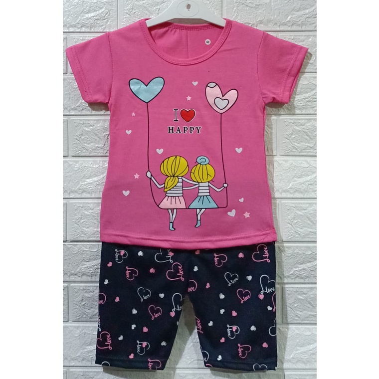 Setelan anak perempuan termurah  / HAPPY  TOU  GIR/ untuk anak usia 2-6tahun,,COD-2