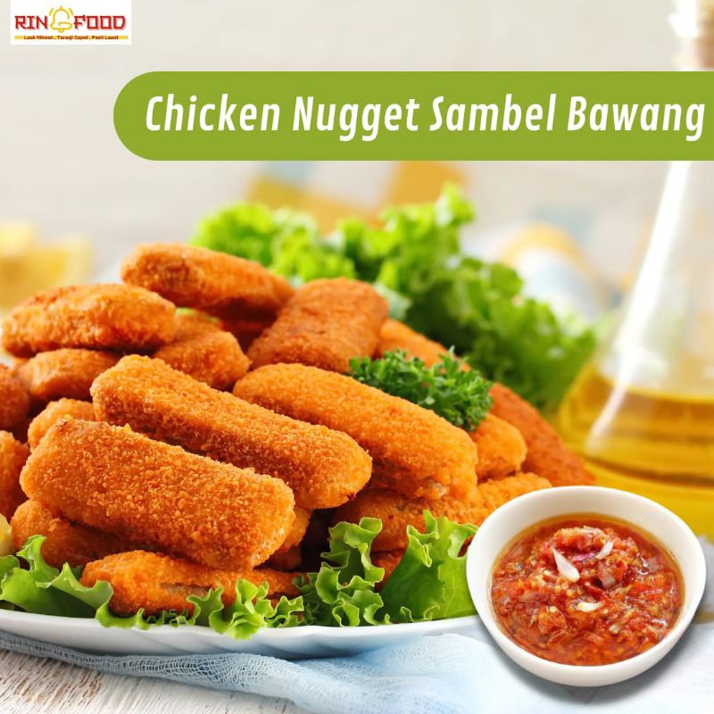 

NUGGET AYAM TERLARIS CHICKEN NUGGET SAMBAL BAWANG FROZEN FOOD SEHAT LAUK DAN CAMILAN LEZAT DAN HALAL