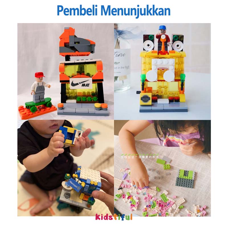 Mainan Blok Seri Toko Burger Model Mainan Edukasi Mainan Bricks Anak Perempuan