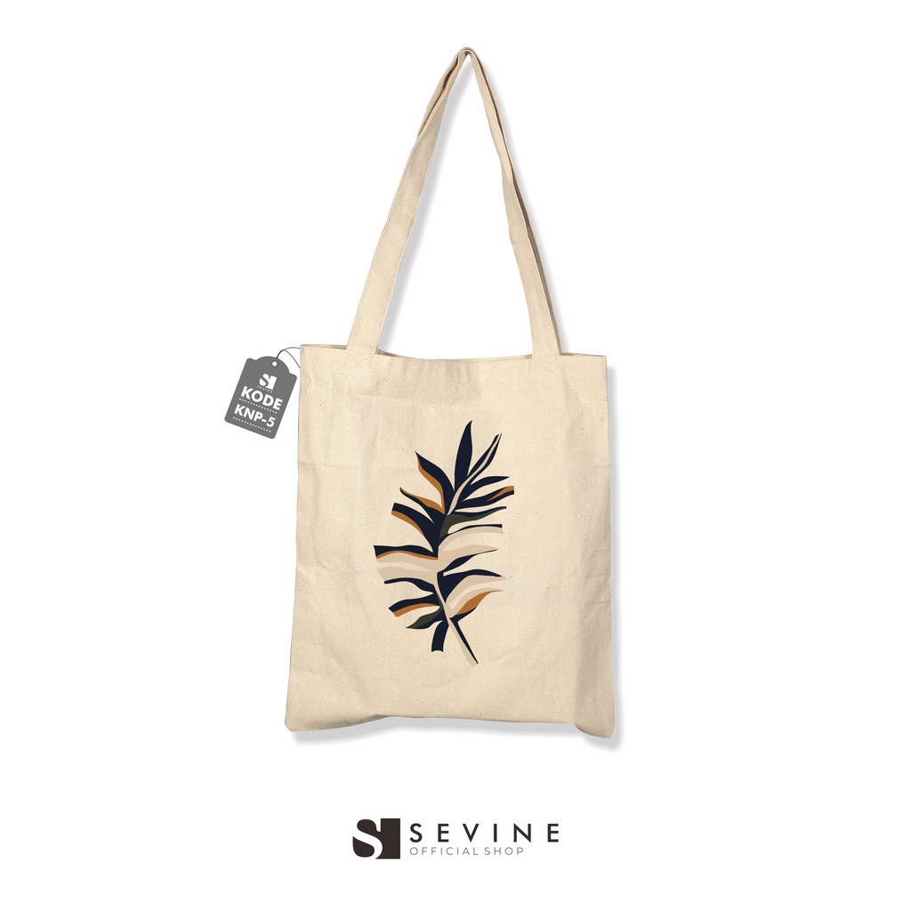 Sevine Tote Bag Kanvas Tas Wanita Fashion Totebag DTF Printing Tropical Series - KNP5