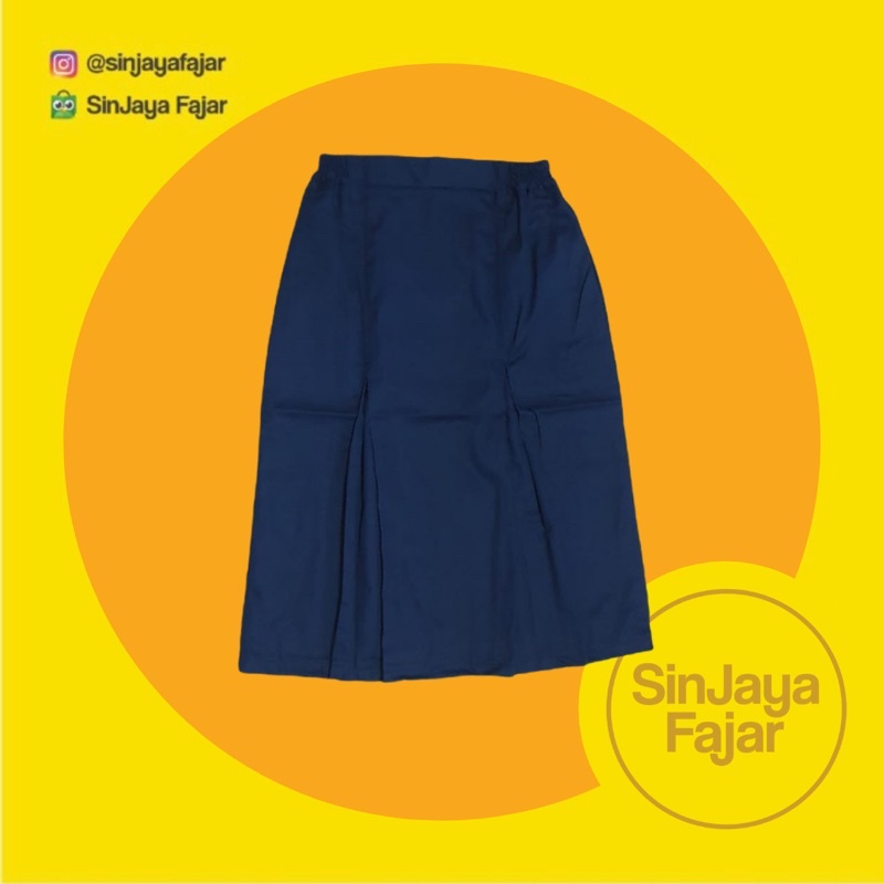 Rok Span PENDEK BIRU SMP Seragam Sekolah FAJAR