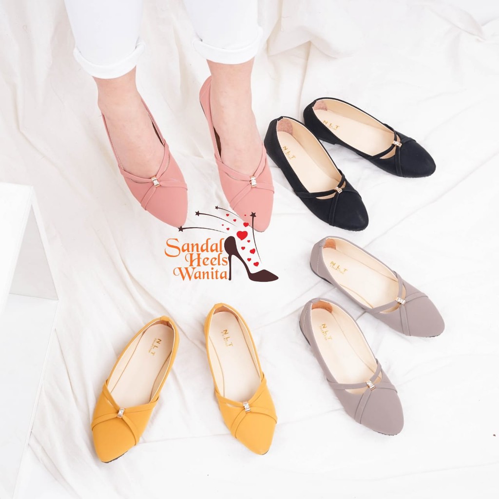 SHW- sandal sepatu fkatshoes wanita modeel terbaru cantik flat flawless