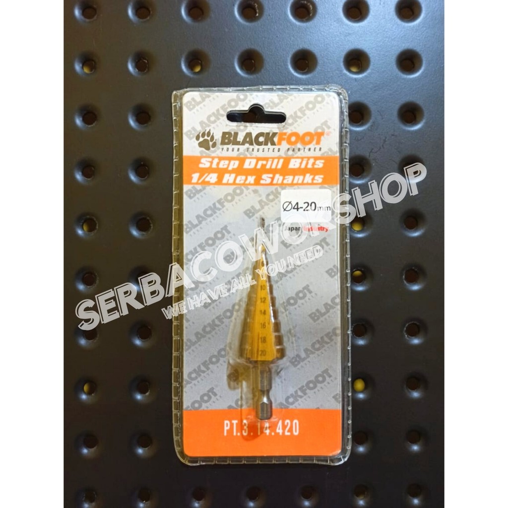 Blackfoot Mata Bor Pagoda - Drill Titanium Coated Stepdrill 4-20mm Termurah Berkualitas