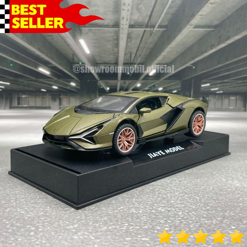 Diecast LAMBORGHINI SIAN Skala 1:32 Pajangan Miniatur Mobil