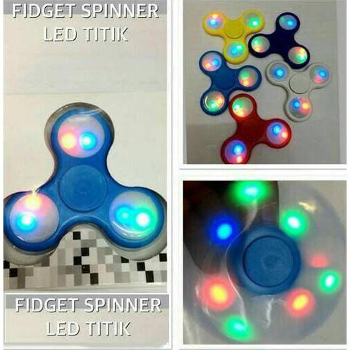 Fidget Hand Spinner Lampu Led Disco Lamp Toys Spiner Mainan Jari