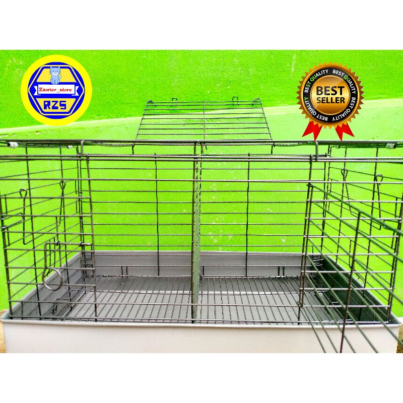 KANDANG KELINCI GALVANIS MURAH ANTI KARAT UKURAN 55X30X35-3