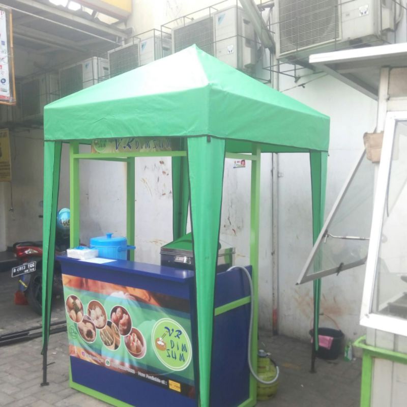 tenda jualan 1,5x1,5 bongkar pasang