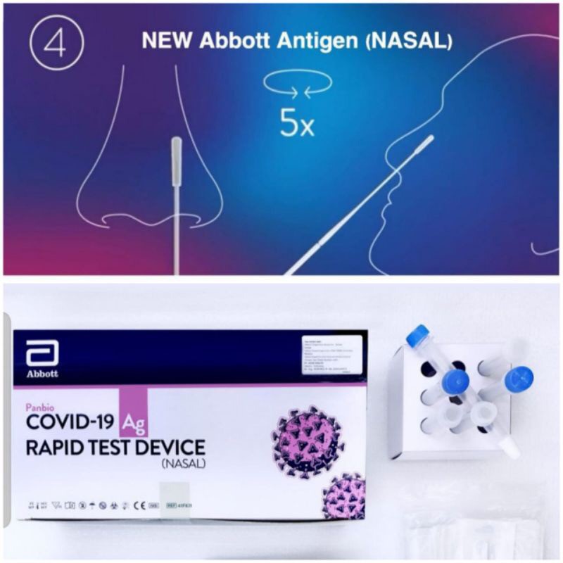 Jual Swab Antigen Kit Panbio Abbott Bioquick Nasal Shopee Indonesia