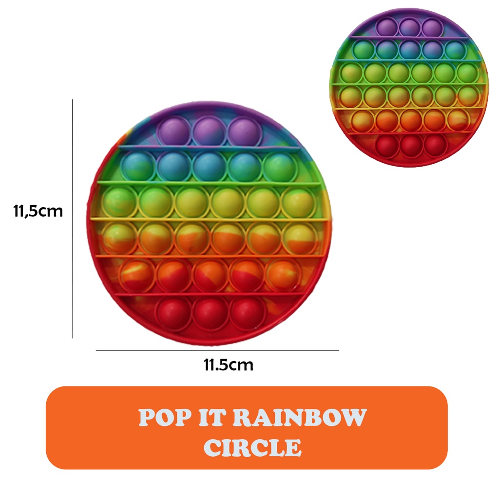 POP IT Rainbow Among Us Unicorn mainan Anak Fidget Pop Its Bubble Toys Kid Popit Pelepas Stress-5