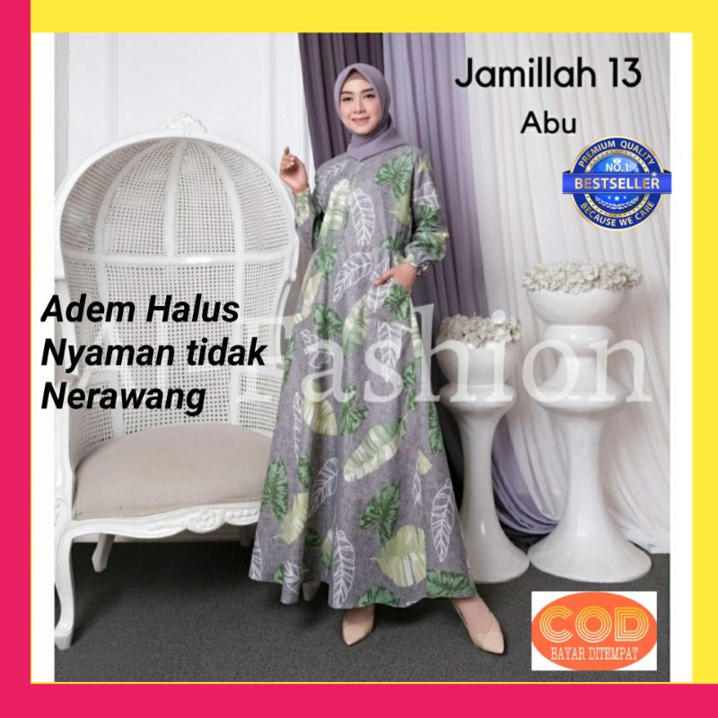 Baju Gamis Wanita Terbaru 2020 Murah Gamis Modern Remaja Jamilah 13