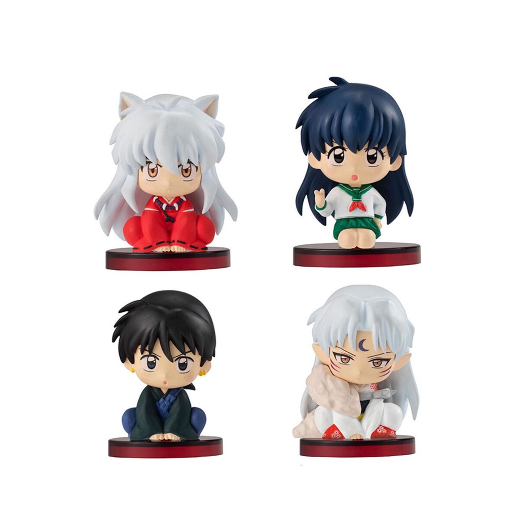 Figure Inuyasha Higurashi Kagome Sesshoumaru Miroku set 4 pcs